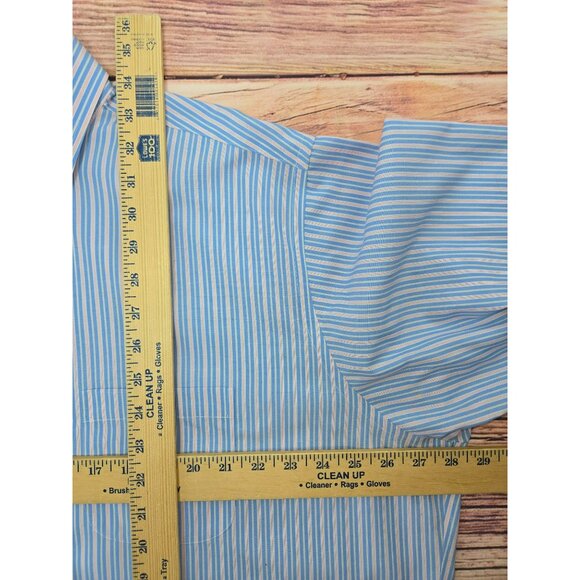 Brooks Brothers Mens Striped Dress Shirt 17.5-33 Non-Iron Traditional Fit - Picture 7 of 7